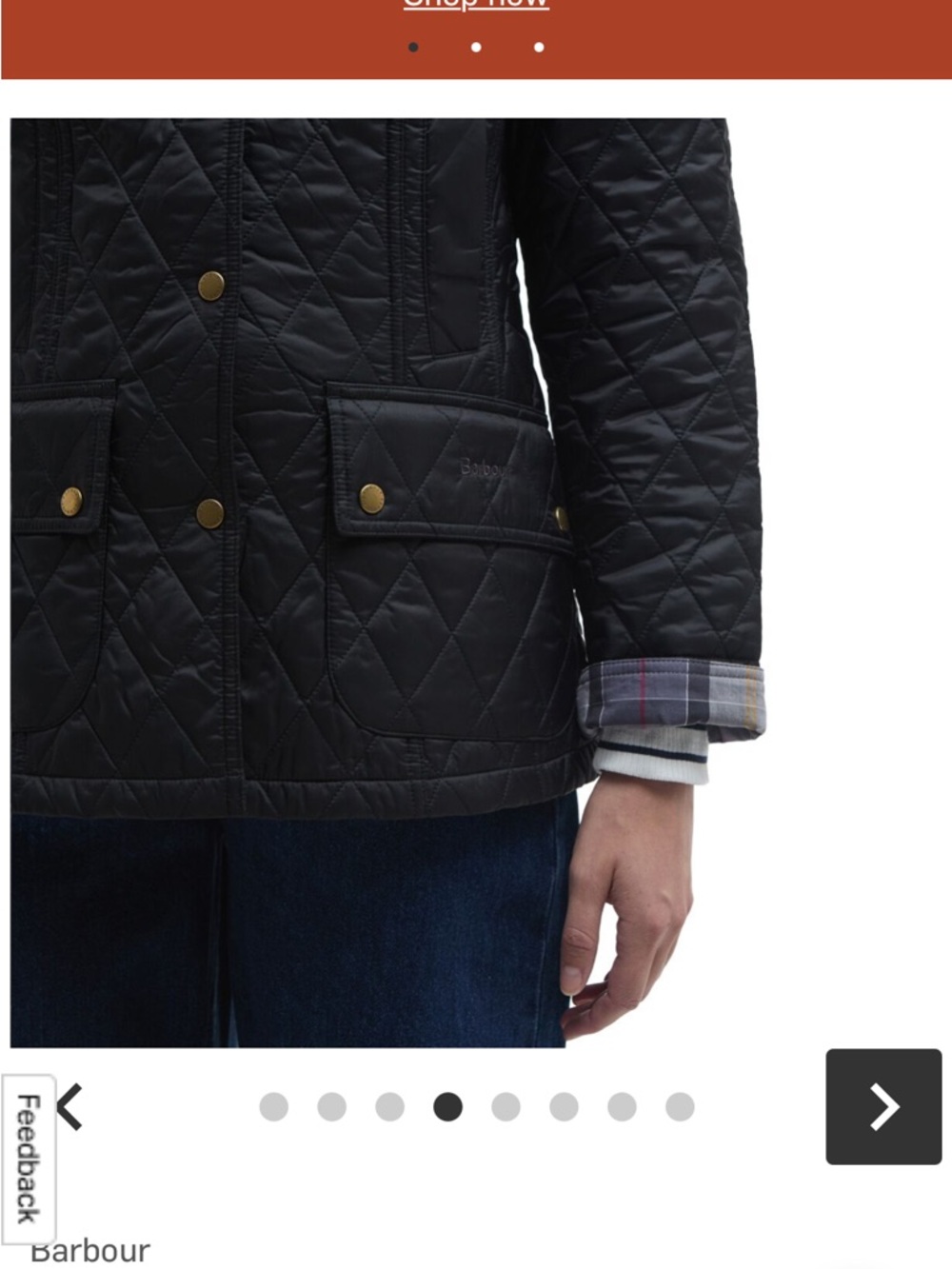 Barbour Summer Beadnell Quilt Jacket sz 8 - Picture 7 of 7